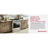 KitchenAid  30-Inch 5-Burner Gas Slide-In Convection Range - Stainless Steel (KSGG700ESS)