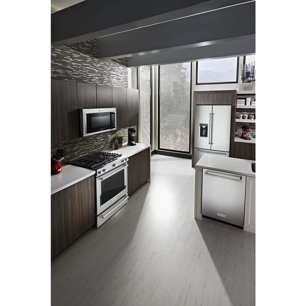 KitchenAid  30-Inch 5-Burner Gas Slide-In Convection Range - Stainless Steel (KSGG700ESS)