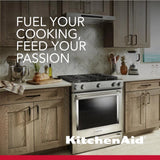 KitchenAid  30-Inch 5-Burner Gas Slide-In Convection Range - Stainless Steel (KSGG700ESS)
