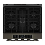 KITCHENAID  5.0 Cu. Ft. Smart Slide-in Gas Range With Convection Cooking Modes And 2-in-1 Burner - Black Ore (KSGS530SBE)