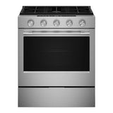 KITCHENAID  KITCHENAID RANGE GAS 30" SLIDE-IN CONV - PrintShield™ Stainless Finish (KSGS530SPS)