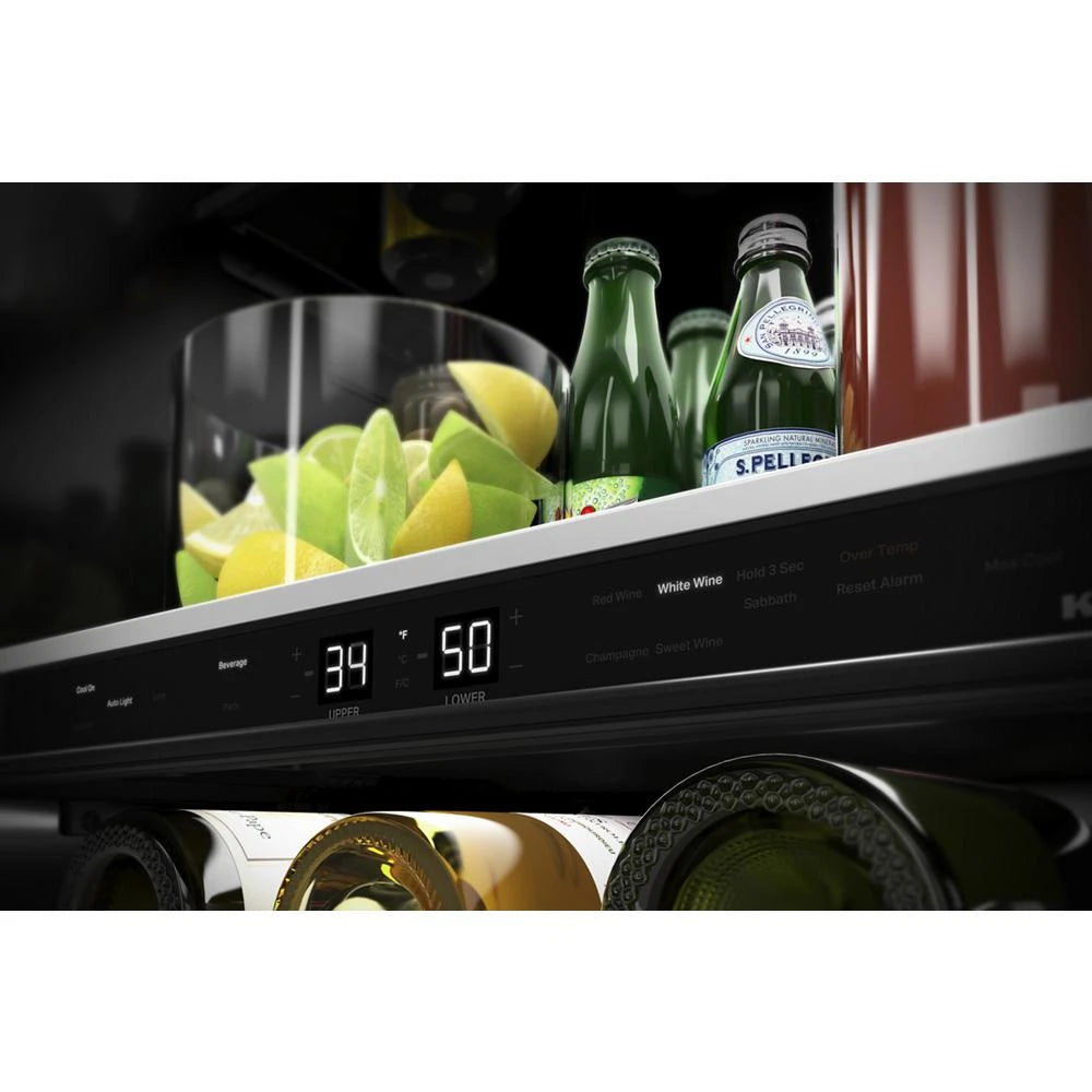 KitchenAid  24" Beverage Center with Glass Door and Metal-Front Racks - Stainless Steel (KUBR314KSS)