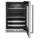 KitchenAid 24" Beverage Center with Glass Door and Metal-Front Racks - Stainless Steel (KUBR314KSS)
