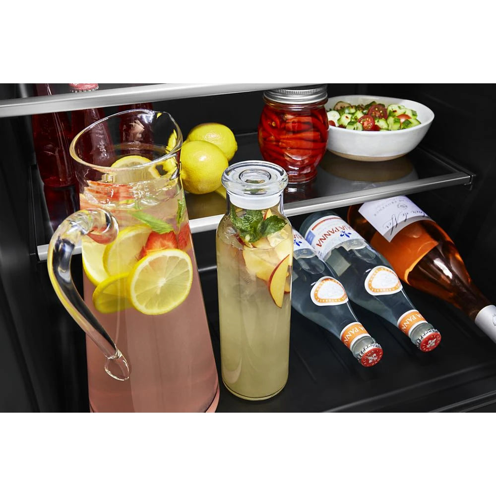 KITCHENAID  24" Undercounter Refrigerator with Glass Door and Shelves with Metallic Accents - Stainless Steel (KURL314KSS)