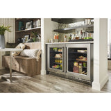 KITCHENAID 24" Undercounter Refrigerator with Glass Door and Shelves with Metallic Accents - Stainless Steel (KURR314KSS)