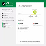 LG 15 cu. ft. Bottom Freezer Refrigerator - Platinum Silver (LBNC15231V)