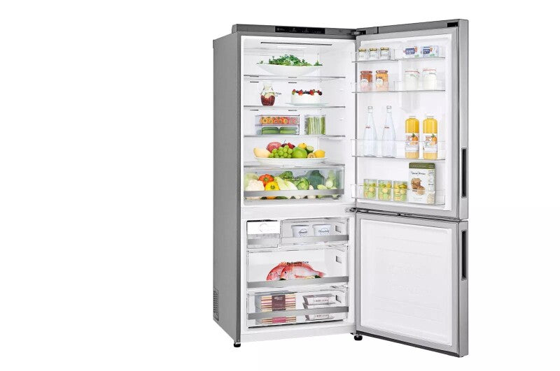 LG 15 cu. ft. Bottom Freezer Refrigerator - Platinum Silver (LBNC15231V)