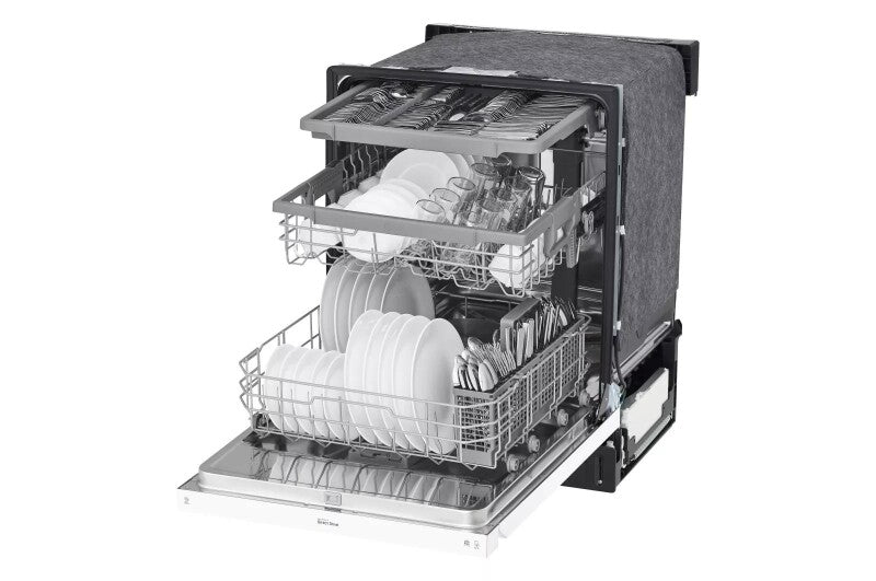 LG  24 Inch Front Control Dishwasher With Quadwash™ And 3rd Rack - White (LDFN4542W)