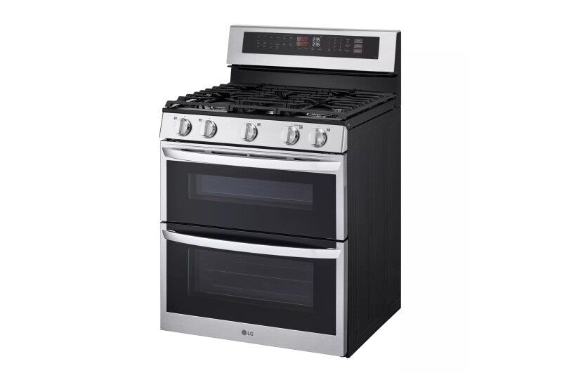 LG 6.9 Cubic Feet Gas Double Oven Range With Probake Convection - Stainless Steel (LDGL6924S)