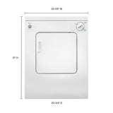 Whirlpool  3.4 cu. ft. Compact Front Load Dryer with Flexible Installation - White-on-White (LDR3822PQ)
