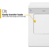 Whirlpool 3.4 cu. ft. Compact Front Load Dryer with Flexible Installation - White-on-White (LDR3822PQ)