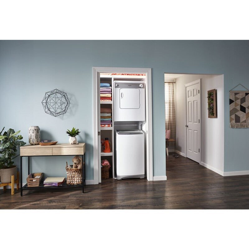 Whirlpool 3.4 cu. ft. Compact Front Load Dryer with Flexible Installation - White-on-White (LDR3822PQ)