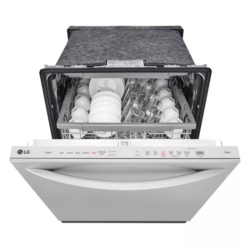 LG  Top-Control Dishwasher with 1-Hour Wash & Dry, QuadWash® Pro, and Dynamic Heat Dry™ - Print Proof Stainless Steel (LDTH5554S)