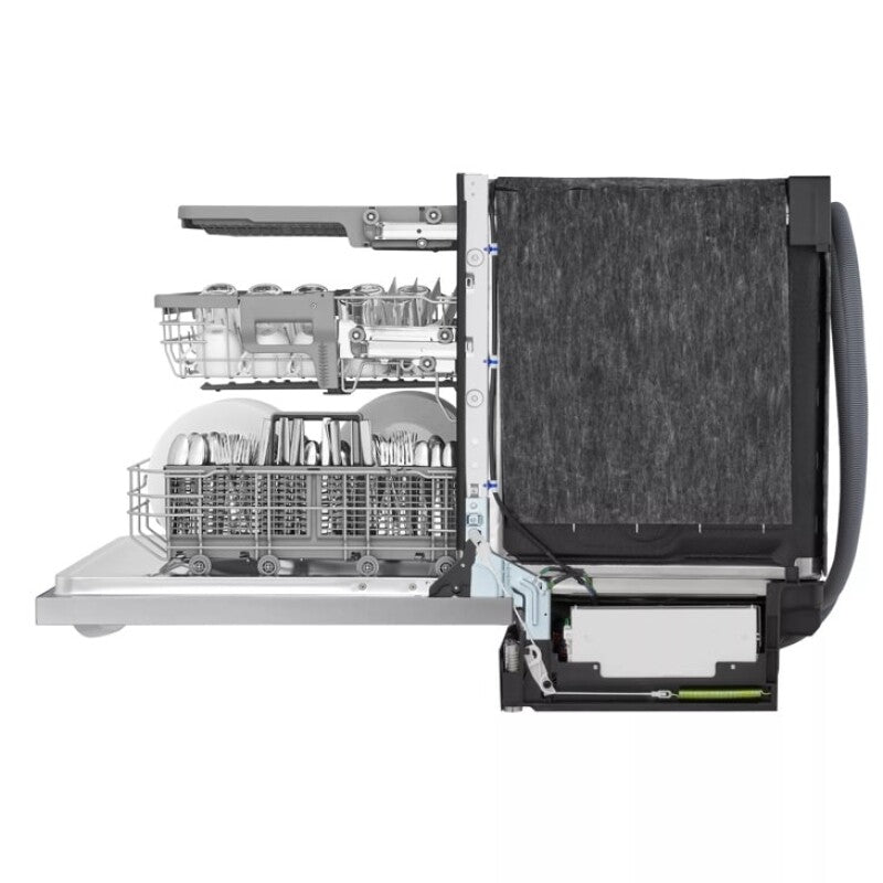 LG  Top-Control Dishwasher with 1-Hour Wash & Dry, QuadWash® Pro, and Dynamic Heat Dry™ - Print Proof Stainless Steel (LDTH5554S)