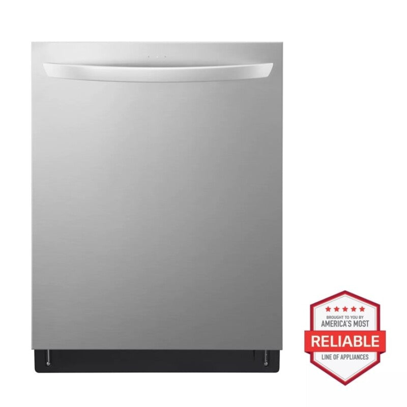 LG  Top-Control Dishwasher with 1-Hour Wash & Dry, QuadWash® Pro, and Dynamic Heat Dry™ - Print Proof Stainless Steel (LDTH5554S)