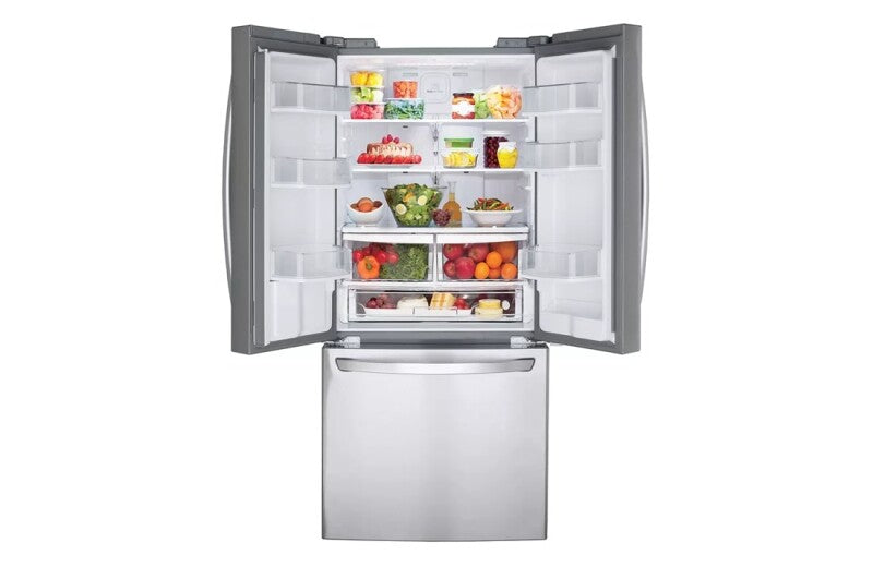 LG  22 cu.ft. Capacity 3-Door French Door Refrigerator LFDS22520S - Stainless Steel (LFDS22520S)