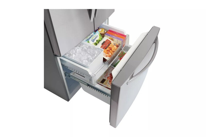 LG  22 cu.ft. Capacity 3-Door French Door Refrigerator LFDS22520S - Stainless Steel (LFDS22520S)