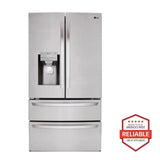 LG  28 Cu. Ft. 4-door French Door, Standard Depth, Ice & Water, Double Freezer, Stainless Steel - Stainless Steel (LMXS28626S)