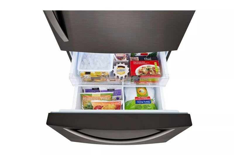 LG 26 cu. ft. Bottom Freezer Refrigerator - Black Stainless Steel (LRDCS2603D)
