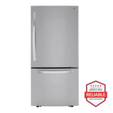 LG  26 Cu. Ft. 33 Inch Wide Bottom Freezer Refrigerator - Stainless Steel - Stainless Steel (LRDCS2603S)