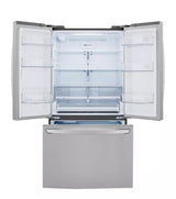 LG 23 cu.ft French Door, Counter-Depth, Non Dispense Refrigerator - Print Proof Stainless Steel (LRFCC23D6S)