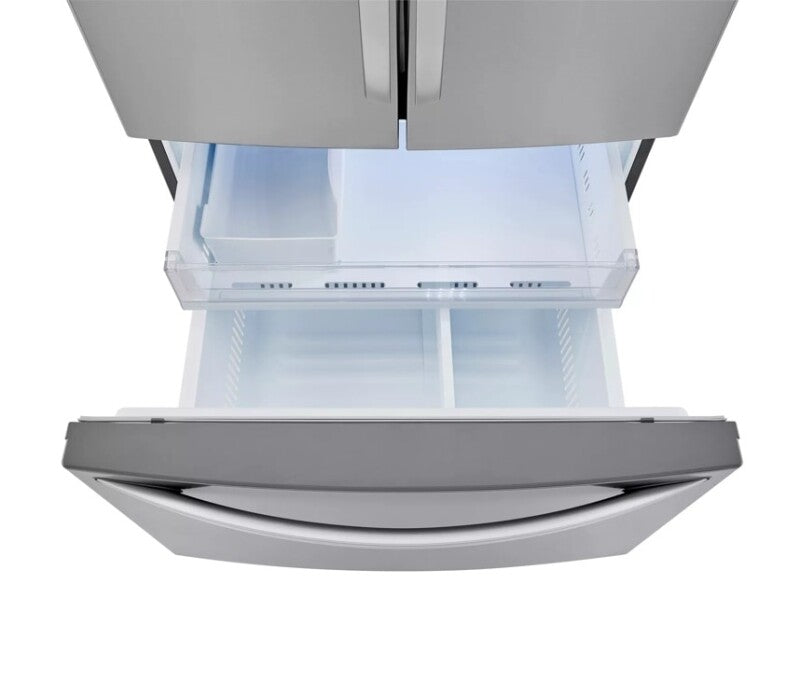 LG 23 cu.ft French Door, Counter-Depth, Non Dispense Refrigerator - Print Proof Stainless Steel (LRFCC23D6S)