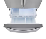 LG 23 cu.ft French Door, Counter-Depth, Non Dispense Refrigerator - Print Proof Stainless Steel (LRFCC23D6S)