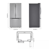 LG 25 cu. ft. French Door Refrigerator -  (LRFCS25D3S)