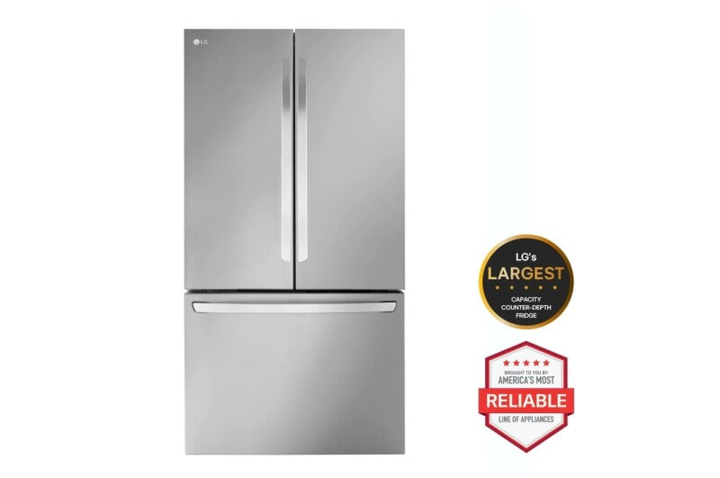 LG 27 cu. ft. Smart Counter-Depth MAX™ French Door Refrigerator - Print Proof Stainless Steel (LRFLC2706S)