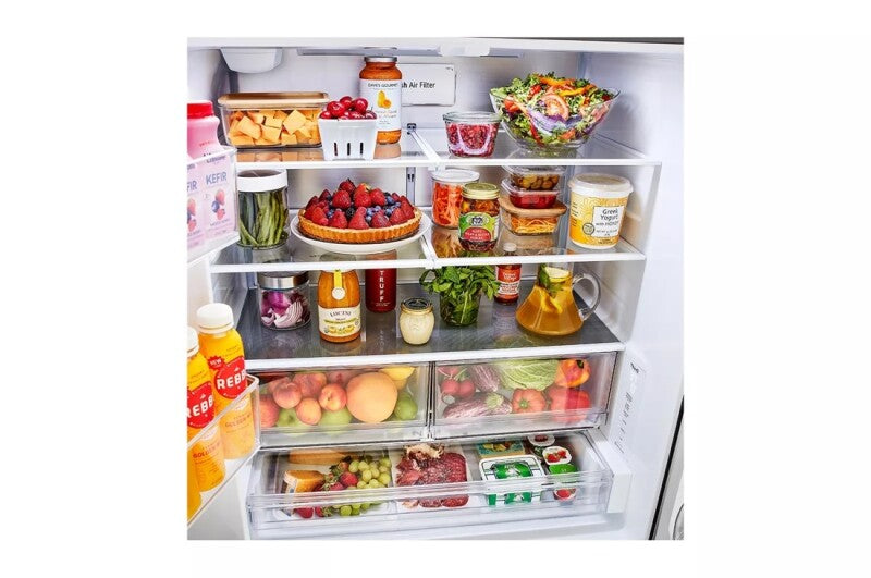 LG 27 cu. ft. Smart Counter-Depth MAX™ French Door Refrigerator - Print Proof Stainless Steel (LRFLC2706S)