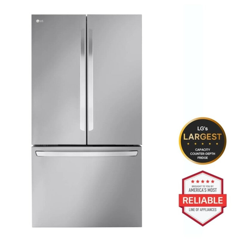 LG 27 cu. ft. Smart Counter-Depth MAX™ French Door Refrigerator - Print Proof Stainless Steel (LRFLC2706S)