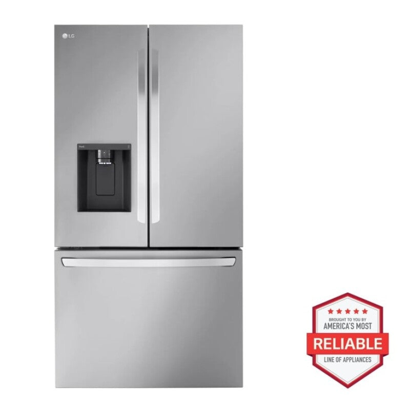 LG 31 cu. ft. Smart Standard-Depth MAX™ French Door Refrigerator with Dual Ice - Stainless Steel (LRFXS3106S)