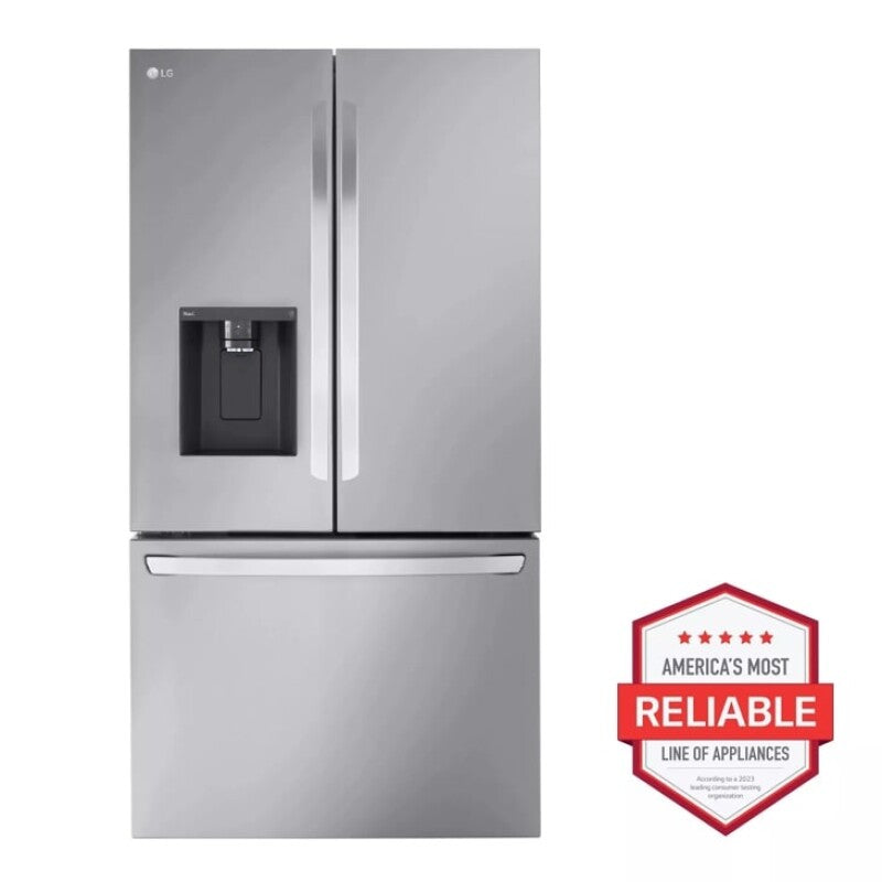 LG 31 cu. ft. Smart Standard-Depth MAX™ French Door Refrigerator with Dual Ice - Stainless Steel (LRFXS3106S)