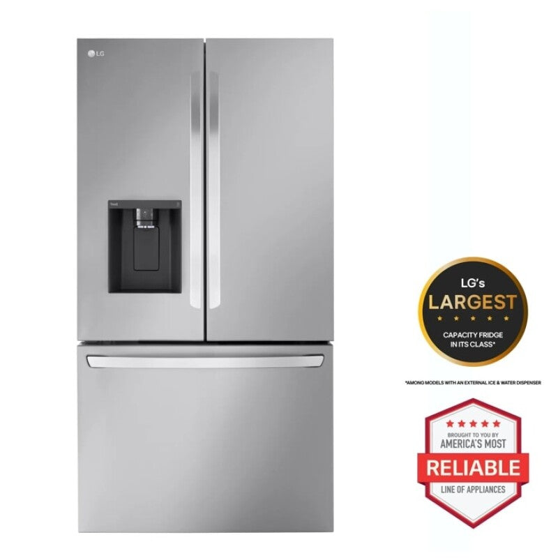 LG 31 cu. ft. Smart Standard-Depth MAX™ French Door Refrigerator with Dual Ice - Stainless Steel (LRFXS3106S)