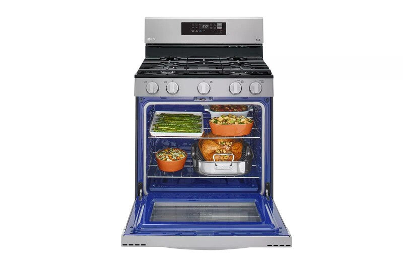 LG 5.8 cu ft. Smart Wi-Fi Enabled Fan Convection Gas Range with Air Fry & EasyClean® - Stainless Steel (LRGL5823S)