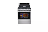 LG 5.8 cu ft. Smart Wi-Fi Enabled True Convection InstaView® Gas Range with Air Fry - Stainless Steel (LRGL5825F)