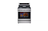 LG  5.8 cu ft. Smart Wi-Fi Enabled True Convection InstaView® Gas Range with Air Fry - Stainless Steel (LRGL5825F)