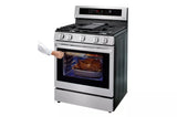 LG  5.8 cu ft. Smart Wi-Fi Enabled True Convection InstaView® Gas Range with Air Fry - Stainless Steel (LRGL5825F)