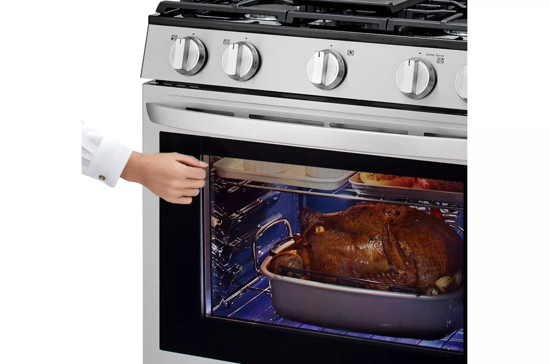 LG  5.8 Cu. Ft. Smart Wi-fi Enabled True Convection Instaview® Gas Range With Air Fry - Stainless Steel (LRGL5825F)
