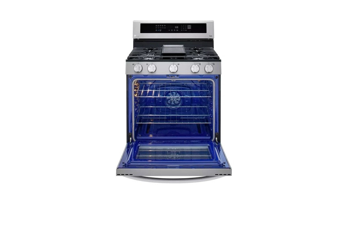 LG 5.8 cu ft. Smart Wi-Fi Enabled True Convection InstaView® Gas Range with Air Fry - Stainless Steel (LRGL5825F)