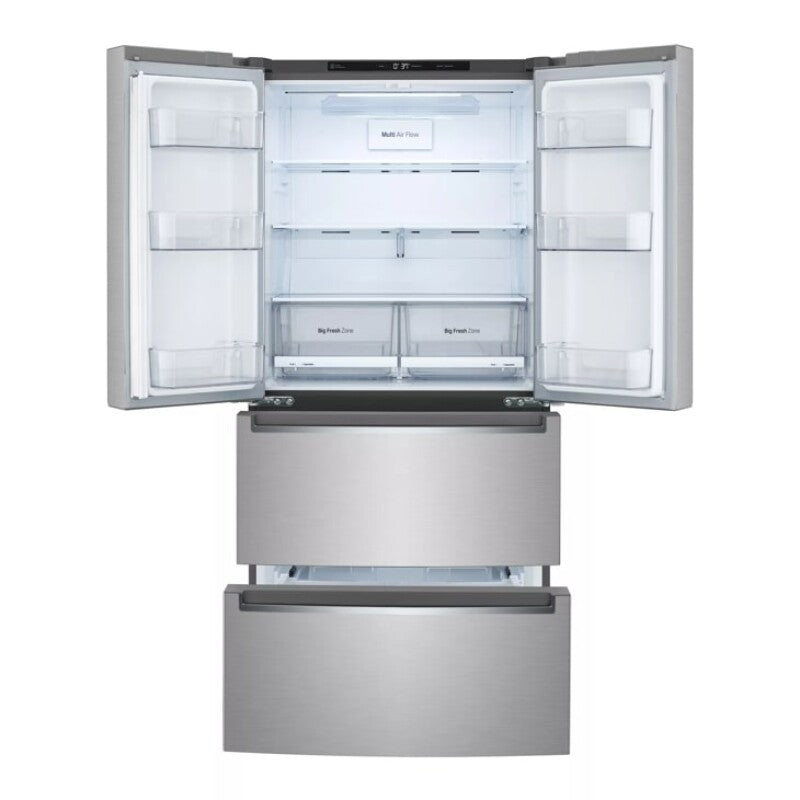 LG 19 cu. ft. Counter-Depth French Door Refrigerator with Door Cooling+ - Stainless Steel (LRMNC1803S)