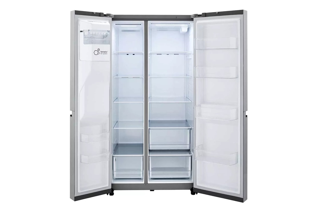 LG 27 cu. ft. Side-by-Side Refrigerator with Smooth Touch Ice Dispenser - Stainless Steel Look (LRSXS2706V)