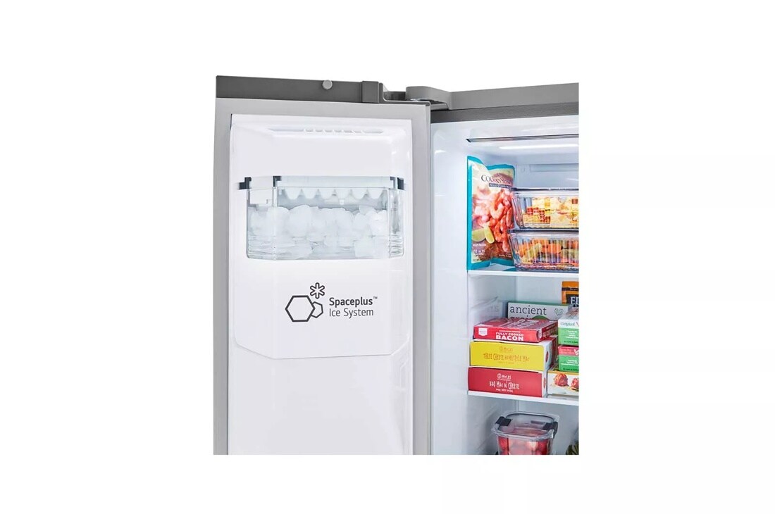 LG 27 cu. ft. Side-by-Side Refrigerator with Smooth Touch Ice Dispenser - Stainless Steel Look (LRSXS2706V)