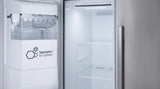 LG  27 Cu. Ft. Standard-depth, Side-by-side Refrigerator, With Ice And Water And Bar Handle Design - PrintProof Stainless Steel (LS27T3230S)