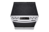 LG 6.3 cu ft. Smart wi-fi Enabled ProBake Convection® InstaView® Electric Slide-In Range with Air Fry - Print Proof Stainless Steel (LSEL6335F)