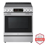 LG  6.3 Cu. Ft. Smart Electric Slide-in Range With Instaview®, Probake Convection®, And Air Fry - Print Proof Stainless Steel (LSEL6337XE)