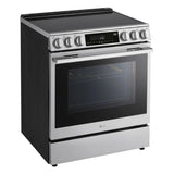 LG  6.3 Cu. Ft. Smart Electric Slide-in Range With Instaview®, Probake Convection®, And Air Fry - Print Proof Stainless Steel (LSEL6337XE)