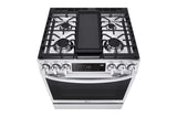 LG 6.3 cu ft. Smart wi-fi Enabled ProBake Convection® InstaView®?Gas Slide-In Range with Air Fry - Print Proof Stainless Steel (LSGL6335F)