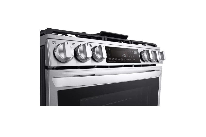 LG 6.3 cu ft. Smart wi-fi Enabled ProBake Convection® InstaView®?Gas Slide-In Range with Air Fry - Print Proof Stainless Steel (LSGL6335F)