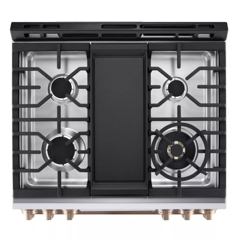LG Studio  6.3 Cu. Ft. Instaview® Gas Slide-in Range With Probake Convection® And Air Fry - Essence White (LSGS6338N)
